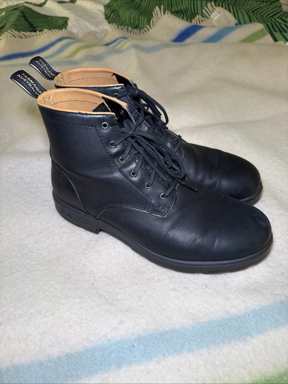 Blundstone lace up boots black men’s 10UK
